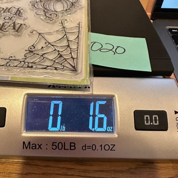 Inkadinkado Clear Stamps Happy Halloween Witch Pumpkin Spider Web Set 98627 New - Picture 9 of 9